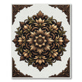 Ornate Earth Tone Floral Medallion Rug