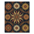 Golden Starburst Geometric Earth Tone Rug