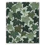 Green Leaf Vines Art Nouveau Rug