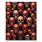 Crimson Skull Gothic Halloween Art Rug