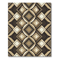 Tonal Geometric Diamond Circles Rug