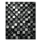 Monochrome 3D Checkerboard Cubes Rug