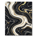 Black and White Marble Gold Swirl Rug