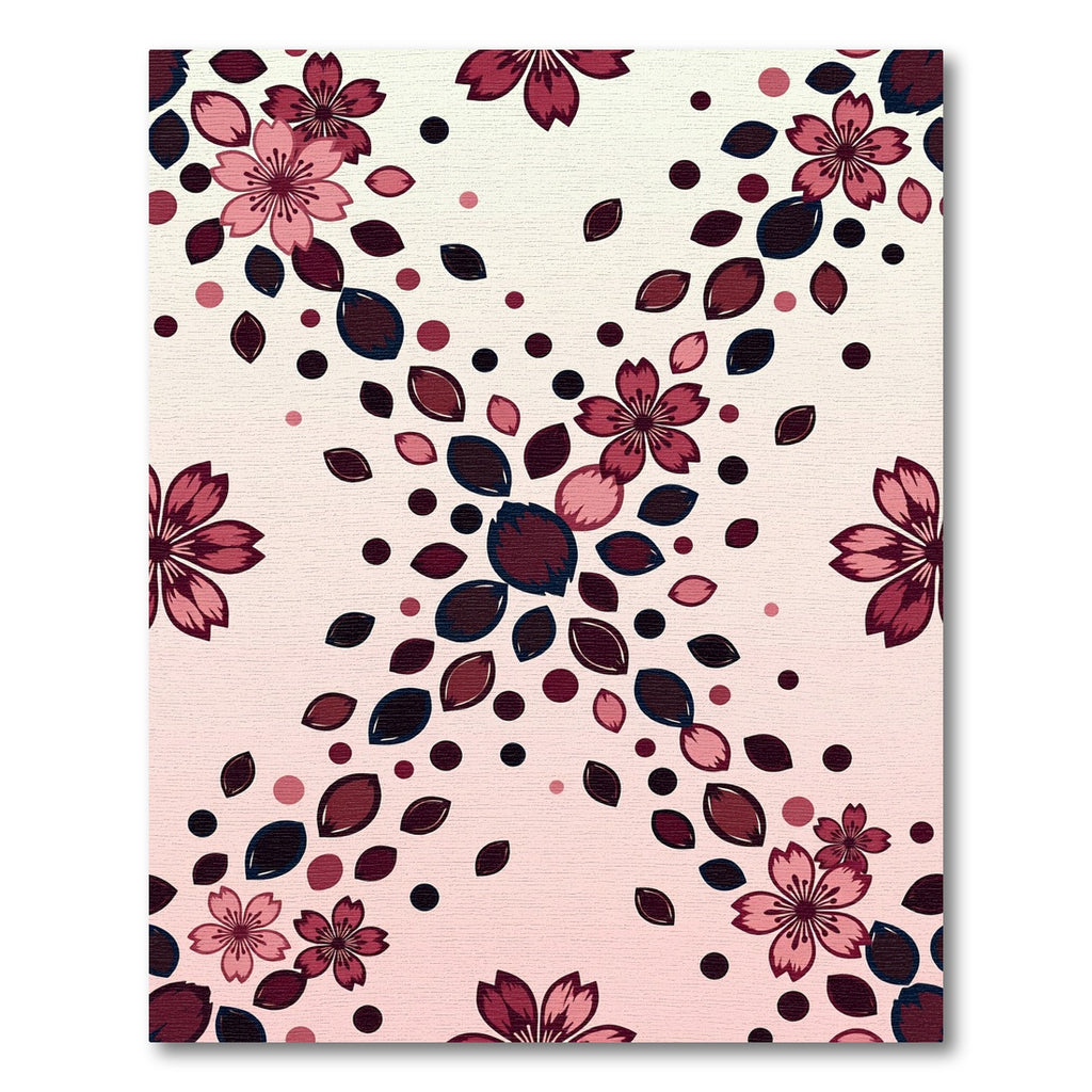 Cherry Blossom Pink Deep Red Accents Rug