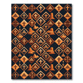 Copper Geometric Desert Cross Diamond Rug
