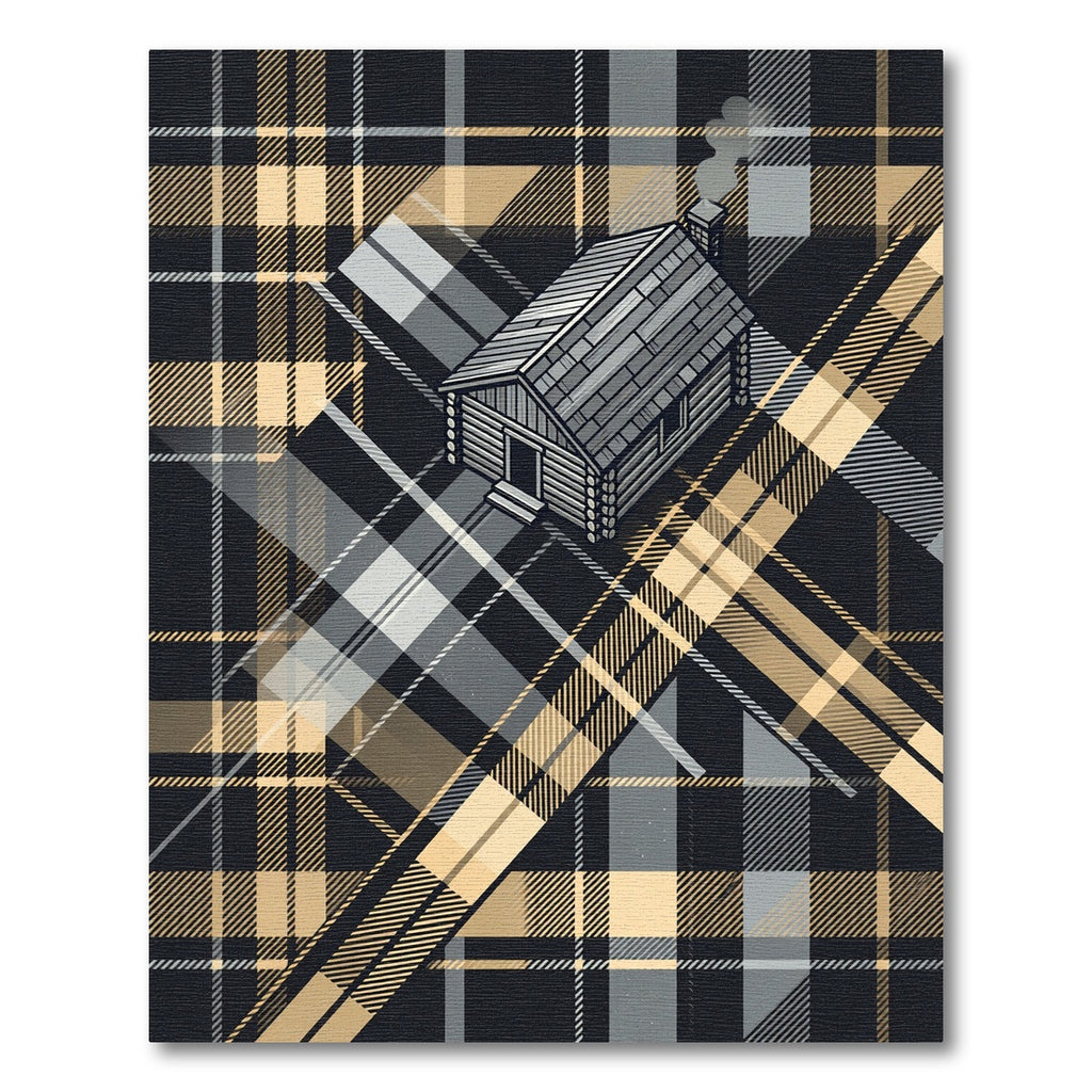 Rustic Log Cabin Plaid Tartan Rug