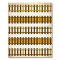 Vintage Amber Railway Track Graphic Rug