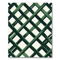 Modern Forest Green Geometric Plaid Rug