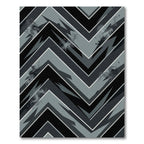 Modern Charcoal Zigzag Chevron Smoke Rug