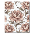 Blush Pink Peony Floral Arrangement Rug