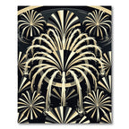 Art Deco Amber Fountain Burst Rug