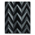 Modern Charcoal Geometric Chevron Zigzag Rug