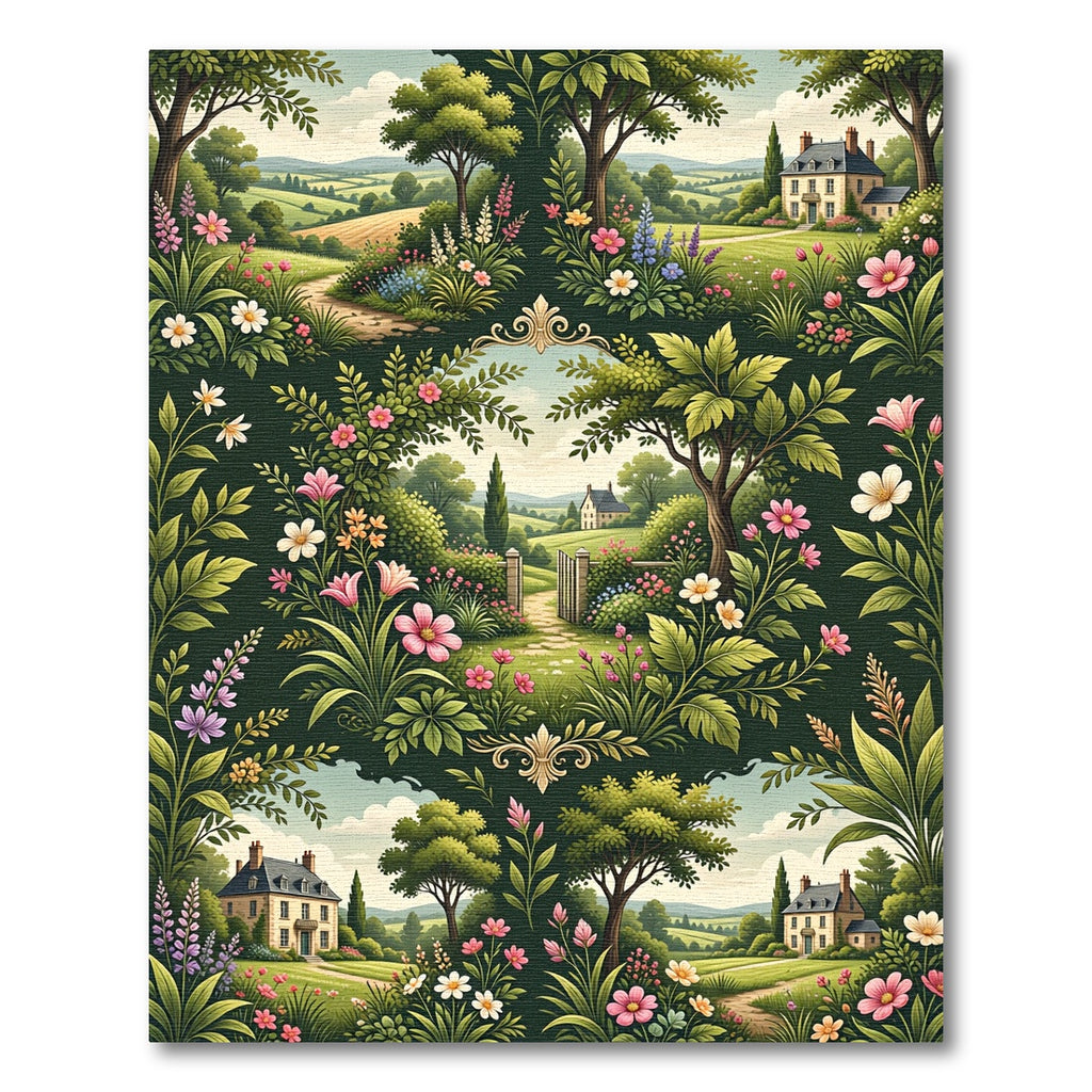 Enchanted Garden Meadow Floral Tale Rug