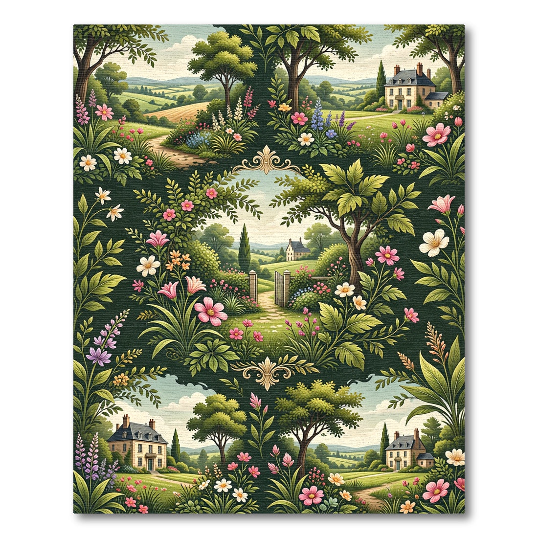 Enchanted Garden Meadow Floral Tale Rug