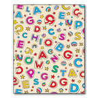 Alphabet Collage Kid Friendly Collage Rug
