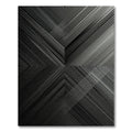 Sleek Black Geometric Chevron Stripe Rug
