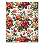 Romantic Garden Rose Bouquet Floral Rug