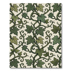 Lush Green Ivy Vine Botanical Tile Rug