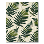 Lush Botanical Emerald Fern Frond Rug