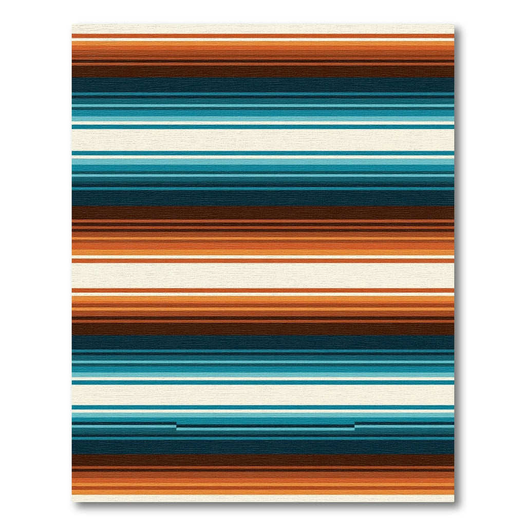 Earthy Tone Retro Striped Rug