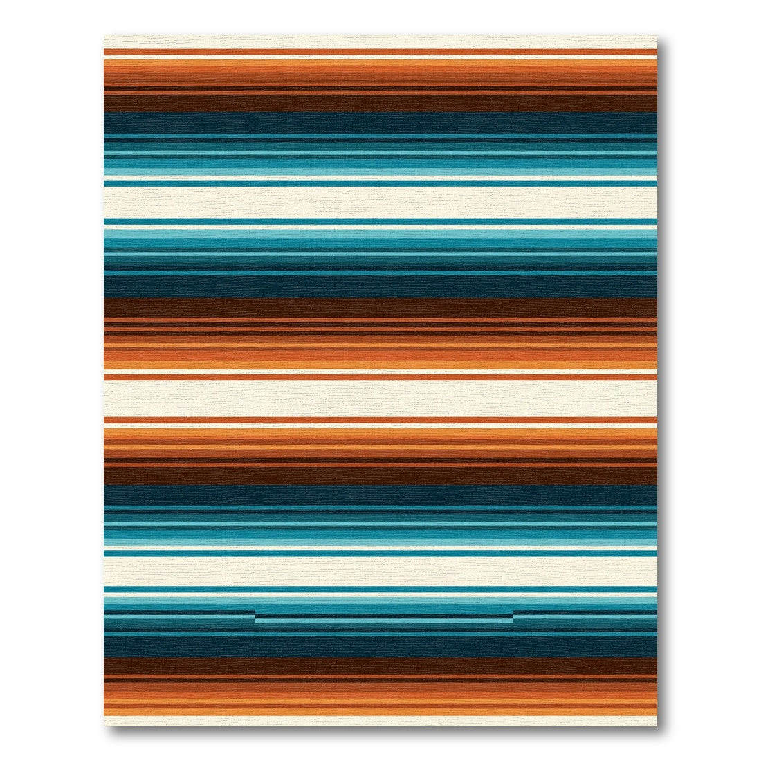 Earthy Tone Retro Striped Rug