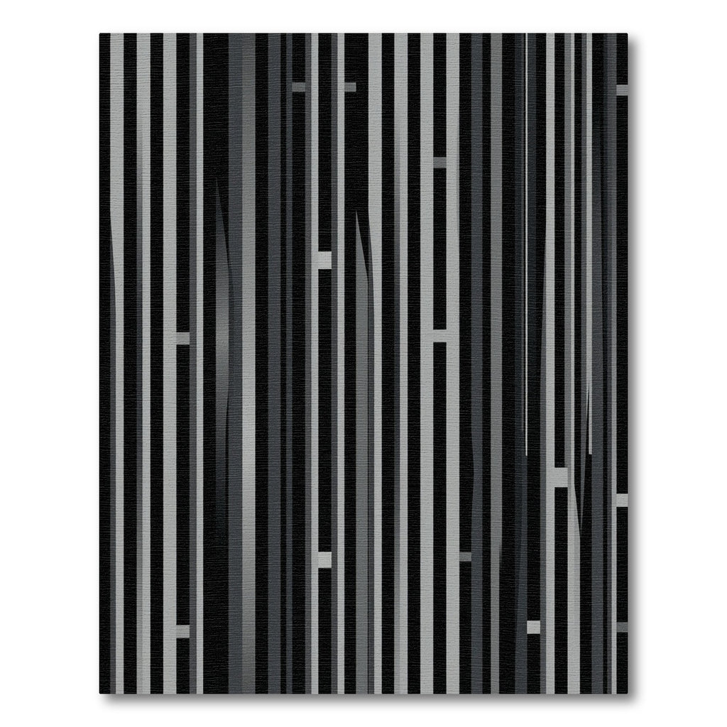 Modern Monochrome Vertical Striped Minimalist Rug