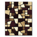 Earthy Stone Mosaic Irregular Shapes Rug