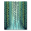 Cascading Willow Leaf Green Forest Wall Rug