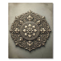 Elegant Bronze Floral Medallion Accent Rug