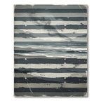 Grayscale Striped Abstract Landscape Rug