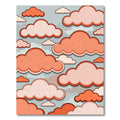 Whimsical Peach Pastels Floating Cloud Composition Rug