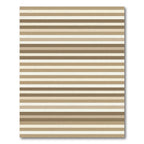 Neutral Earthy Tones Striped Abstraction Rug
