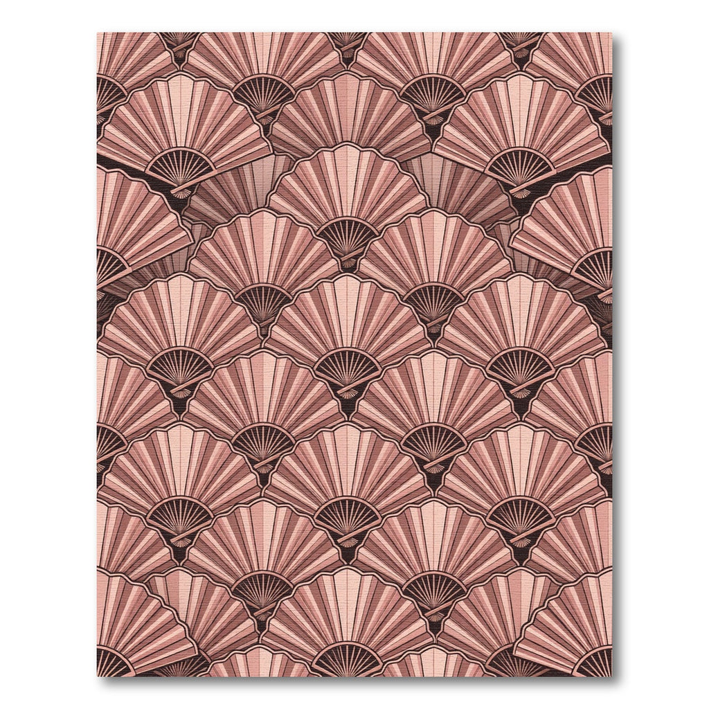 Rose Gold Fan Art Deco Rug
