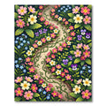 Wildflower Meadow Winding Garden Path Rug