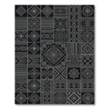 Monochrome Geometric Patchwork Composition Rug