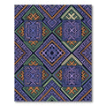 Geometric Multicolored Lattice Diamond Rug
