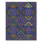 Geometric Multicolored Lattice Diamond Rug