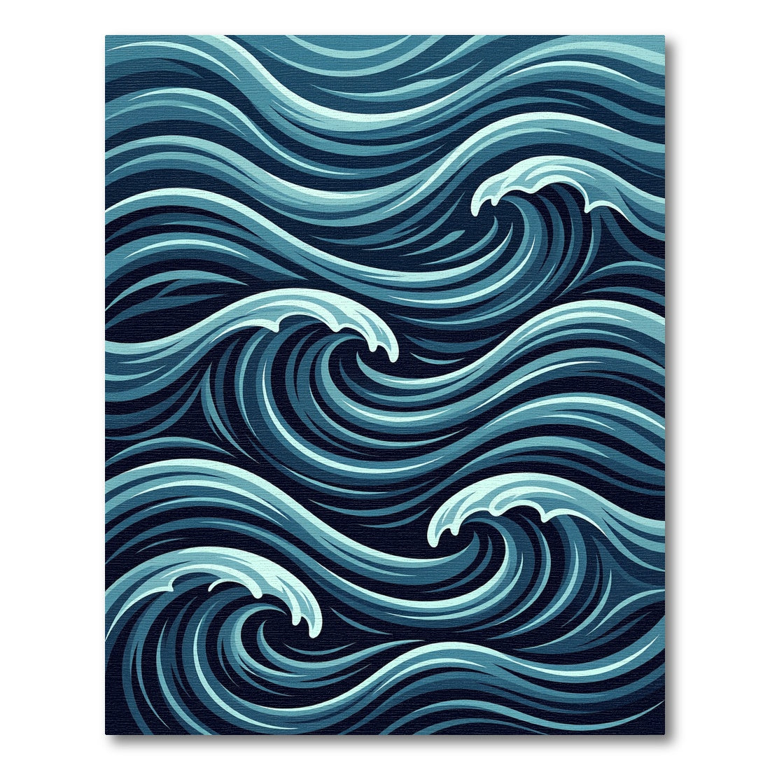 Deep Ocean Swirling Wave Rug
