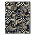 Bold Black White Zebra Herd Rug