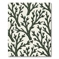 Dark Green Branch Natural Silhouette Rug