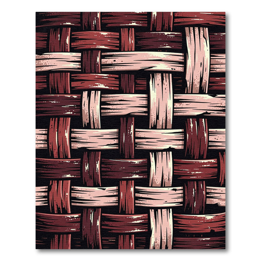 Rustic Woven Sienna Interlocking Weave Rug