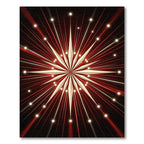 Crimson Gold Starburst Radiant Rug