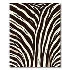 Dark Ivory Wide Stripe Texture Rug