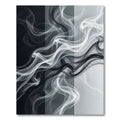 Monochrome Abstract Smoke Wave Rug
