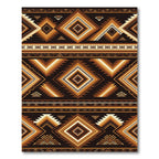 Earthy Geometric Aztec Diamond Rug