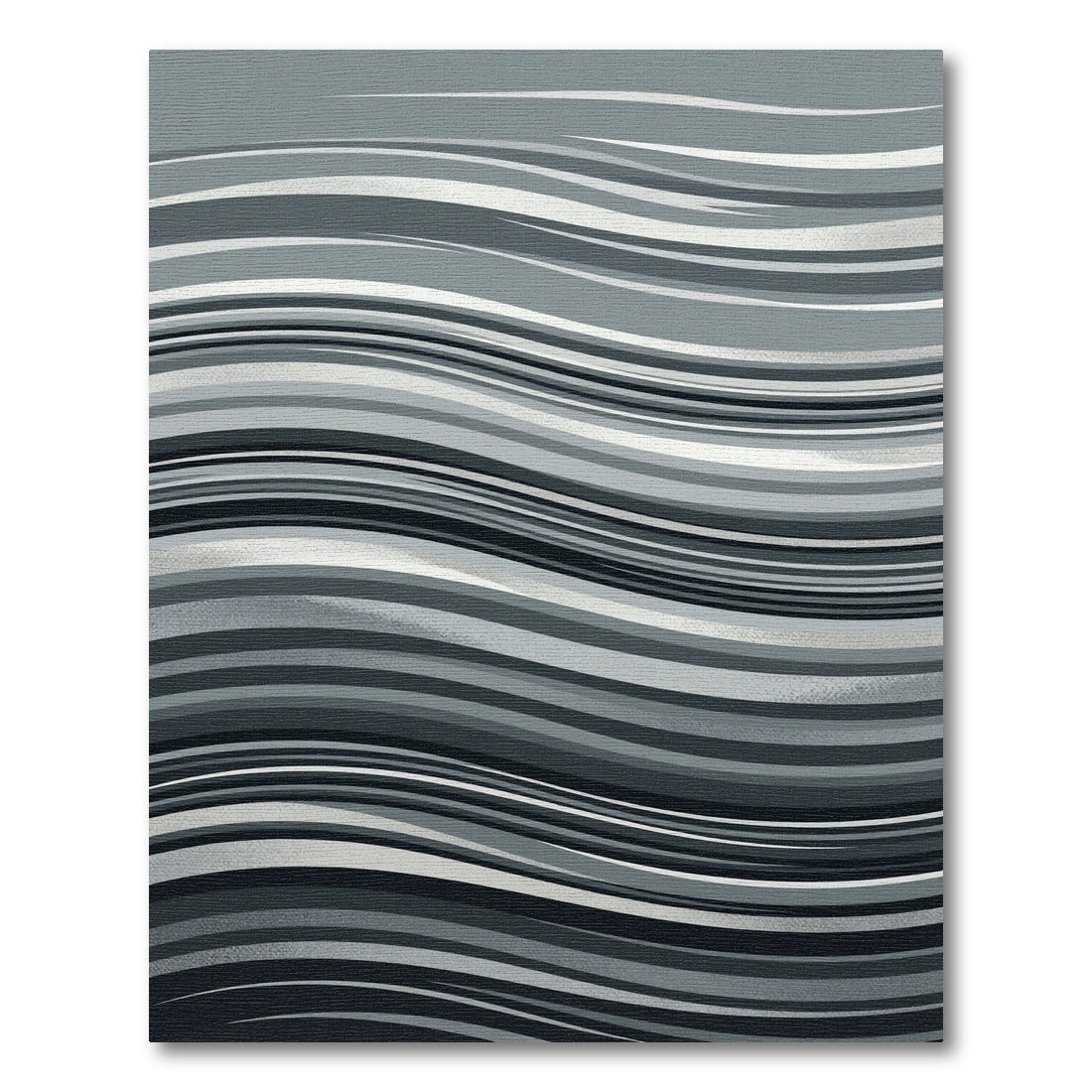 Monochromatic Swirl Wave Lines Rug