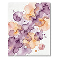Ethereal Lilac and Amber Watercolor Abstract Rug