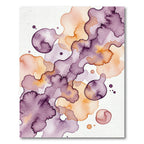 Ethereal Lilac and Amber Watercolor Abstract Rug