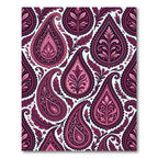 Fuchsia Paisley Floral Medallion Rug