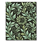 Ethereal Sage Green Scrolling Foliage Rug